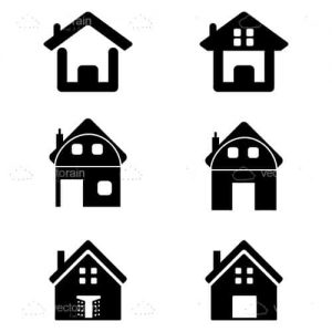 Silhouettes of homes